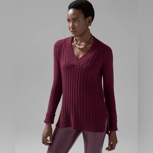 White House Black Market Long Sleeve Ribbed Tunic - Size Medium